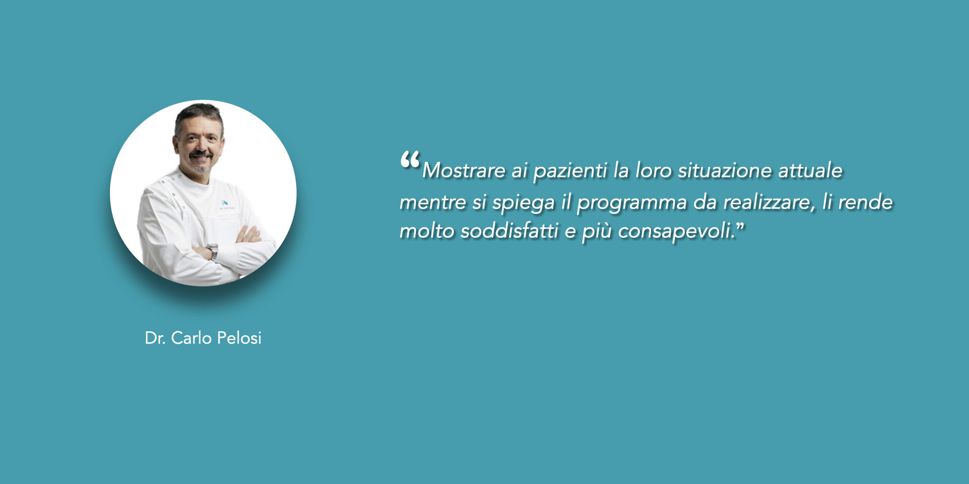 Mostrare ai pazienti la loro situazione attuale mentre si spiega il programma da realizzare li rende molto soddisfatti e più consapevoli